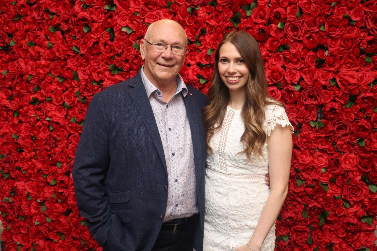 Red Rose Backdrop Photo Booth Rental